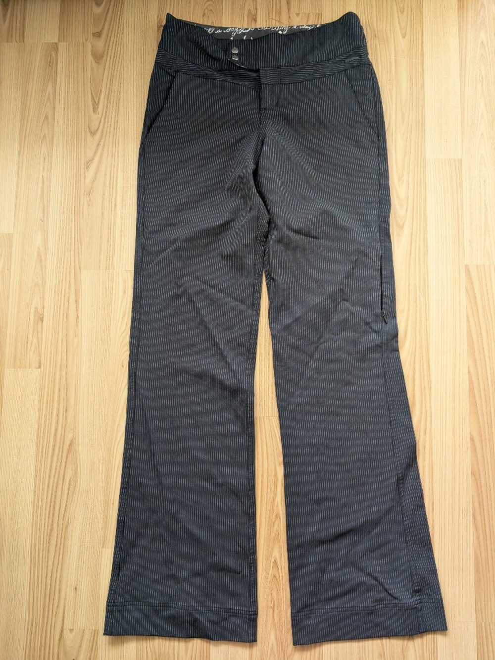 RARE Vintage Lululemon Y2K Trail Trouser Pinstripe Pants Trouzher Ascent Fabric